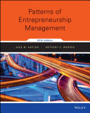 Patterns of Entrepreneurship Management Fifth Edition