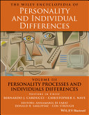 The Wiley Encyclopedia of Personality andIndividual Differences, Volume 3