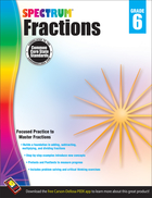 Fractions Workbook, Grade 6