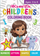 Abcs and 123s Children's Coloring Book