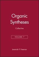 Organic Syntheses Collective Volume Seven